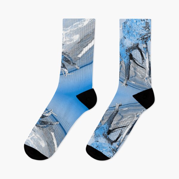 Item preview, Tree Trunks On The Beach Reaching Out To The Sky Monochromatic Total Blue designed and sold by Flavio Vieri.