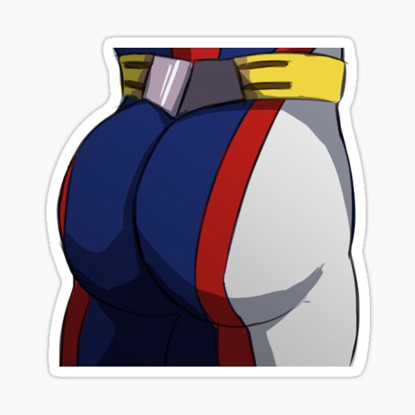 Butt Emoji- All Might Sticker