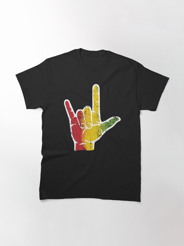 Disover ASL I Love You Product Gift for Rastafarian ASL