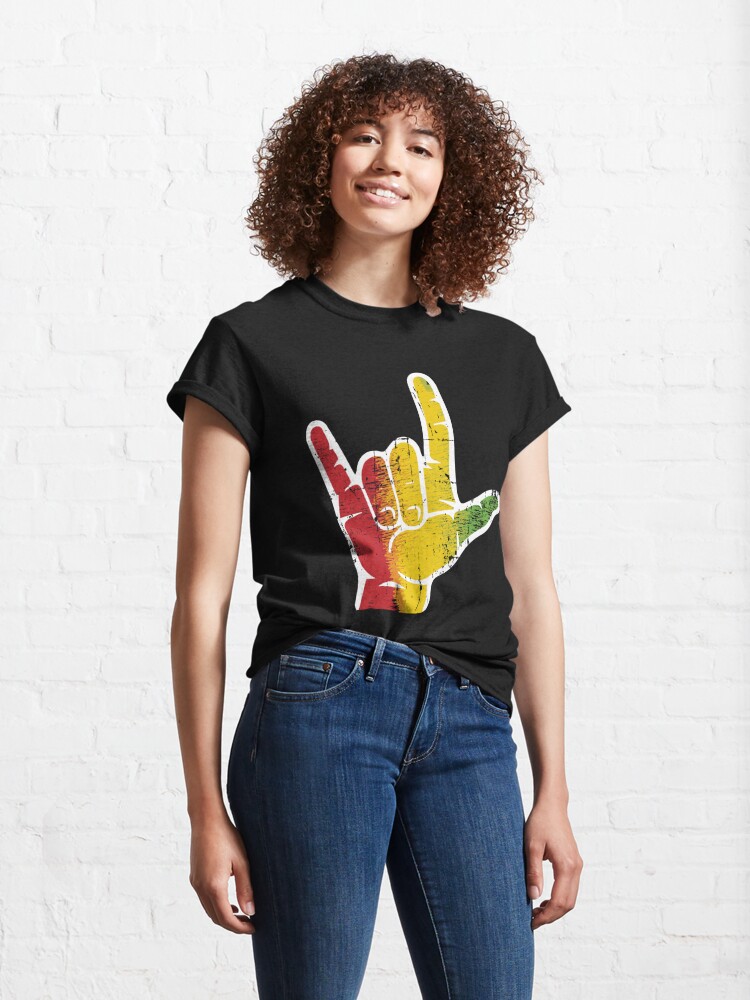 Discover ASL I Love You Product Gift for Rastafarian ASL