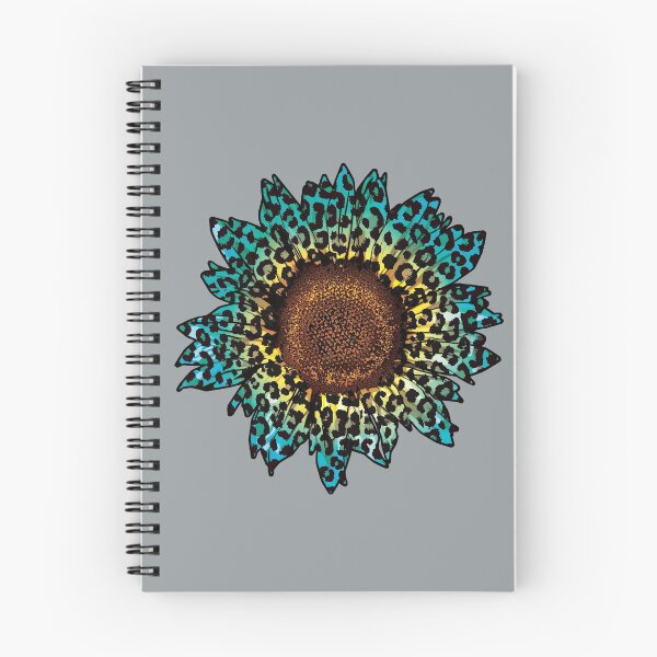 Item preview, Teal Leopard Animal Print Sunflower designed and sold by DigitalPie.