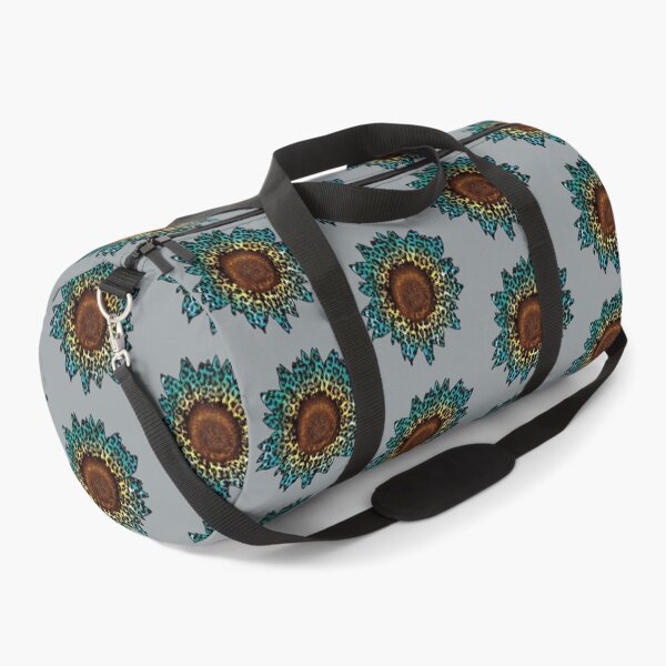 Item preview, Teal Leopard Animal Print Sunflower designed and sold by DigitalPie.