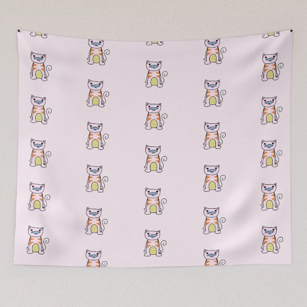 Item preview, tutti-frutti cat designed and sold by Rocky Designs.