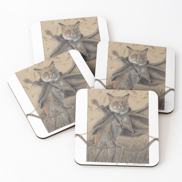 Item preview, Fox Warrior Anthropomorphic Fox Fantasy Art Bow and Arrow Fall Autumn designed and sold by Deanna Davoli.
