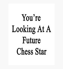 You're Looking At A Future Chess Star Photographic Print
