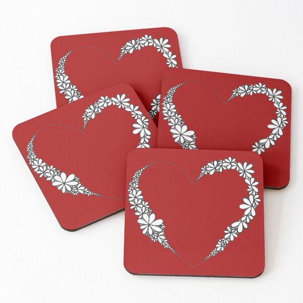 Item preview, HEART WREATH WITH FLOWERS AND LEAVES designed and sold by Jenna Hilton Doodles.