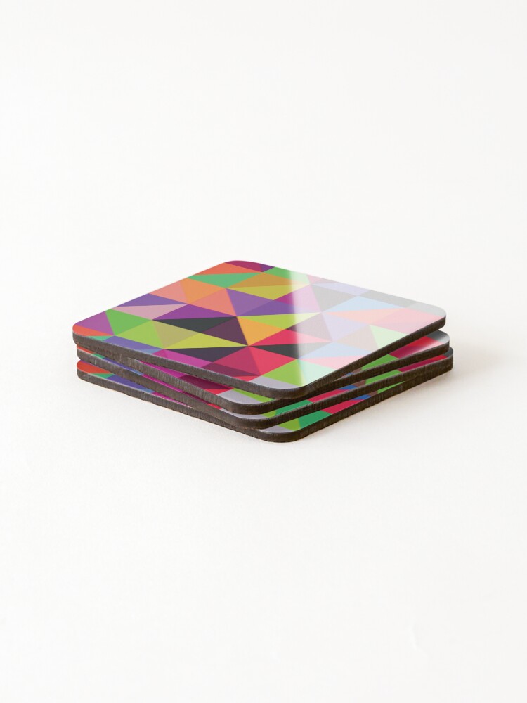 Thumbnail 4 of 5, Coasters (Set of 4), Abstract Geometry Triangles Pattern designed and sold by lordthebeard.