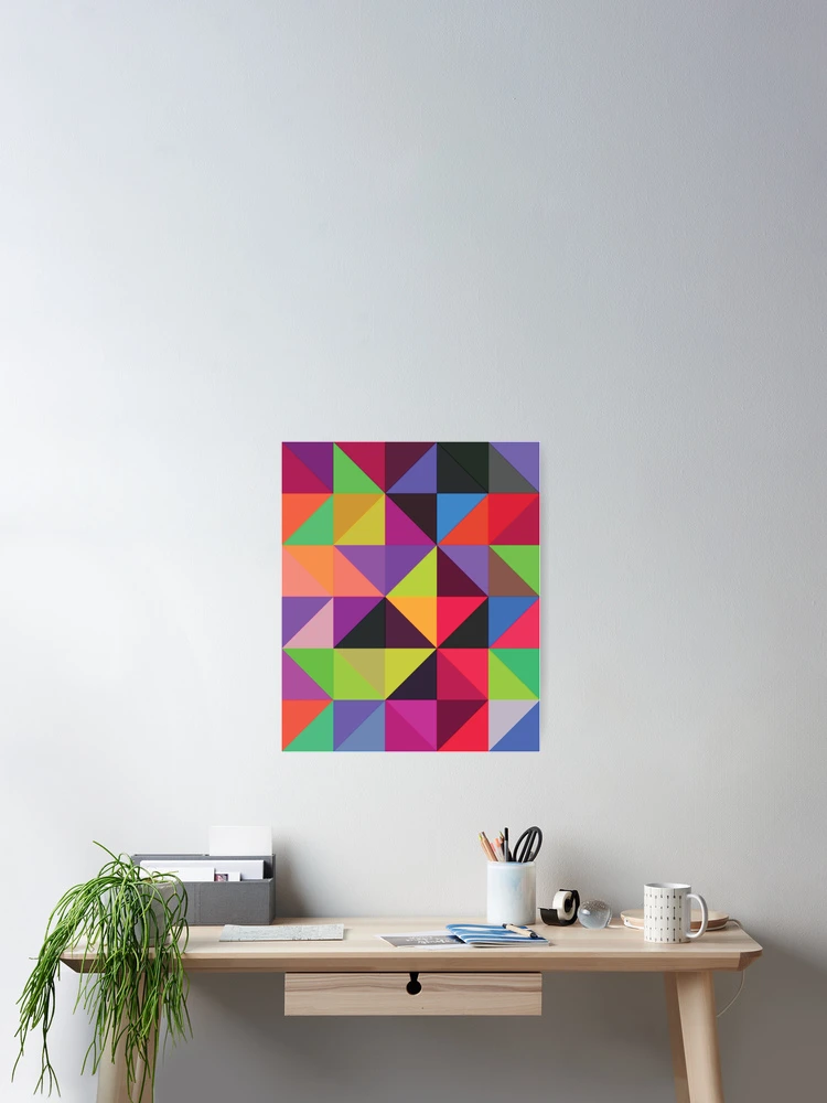 Thumbnail 2 of 3, Poster, Abstract Geometry Triangles Pattern designed and sold by lordthebeard.