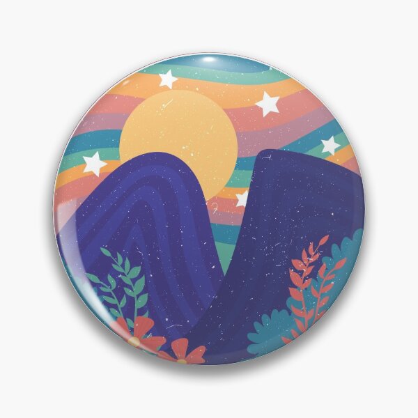 Item preview, Vintage Rainbow Mountains designed and sold by Lorene GZ.