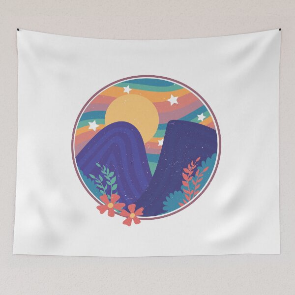 Item preview, Vintage Rainbow Mountains designed and sold by Lorene GZ.
