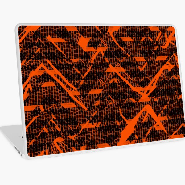 Verrückte Streifen Muster orange Laptop Folie