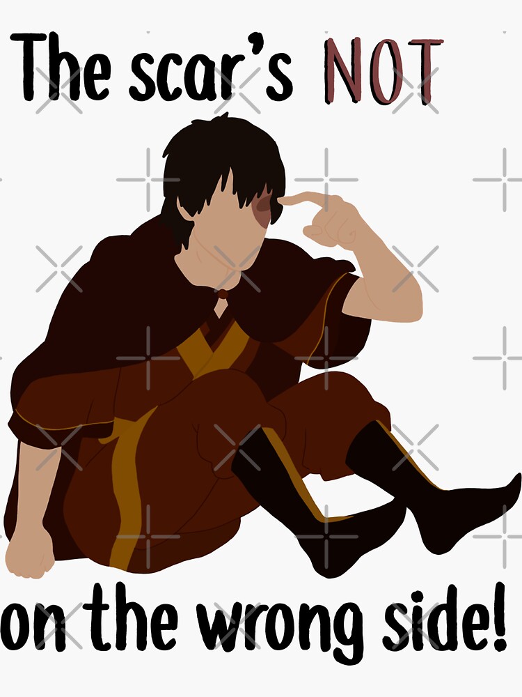 "The Scar’s NOT on the Wrong Side!" Sticker for Sale by malice7222