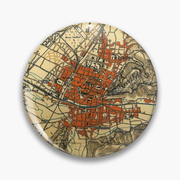 Item preview, Vintage Freiburg im Breisgau Germany Map (1911) designed and sold by BravuraMedia.