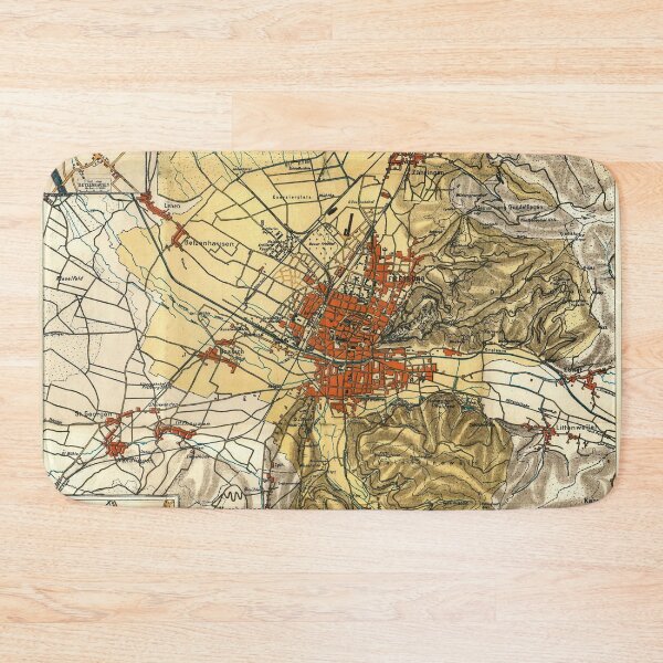 Item preview, Vintage Freiburg im Breisgau Germany Map (1911) designed and sold by BravuraMedia.