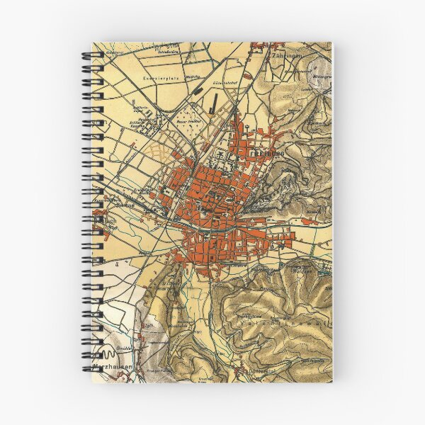 Item preview, Vintage Freiburg im Breisgau Germany Map (1911) designed and sold by BravuraMedia.