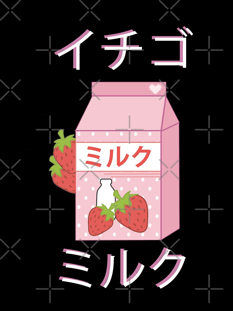 Japanese Milk Carton T-Shirt Gift Strawberry Milkshake Tee Japanese Milk Carton T-Shirt Gift Strawberry Milkshake Tee