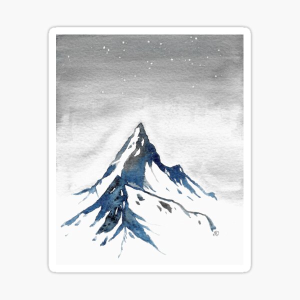 Item preview, Snowy Peak  designed and sold by María Casas Watercolour Designs.
