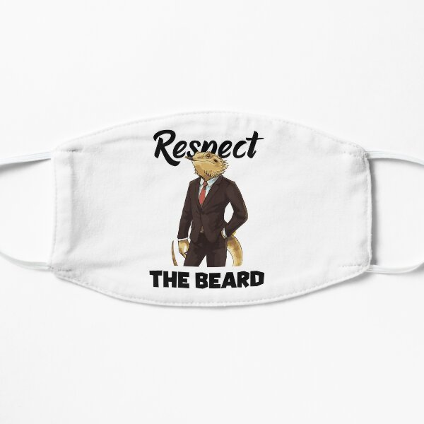 Bearded Dragon Shirt-Respect The Beard Flat Mask