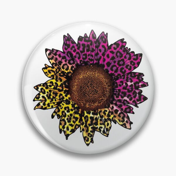 Item preview, Pink and yellow Leopard Animal Print Sunflower designed and sold by DigitalPie.