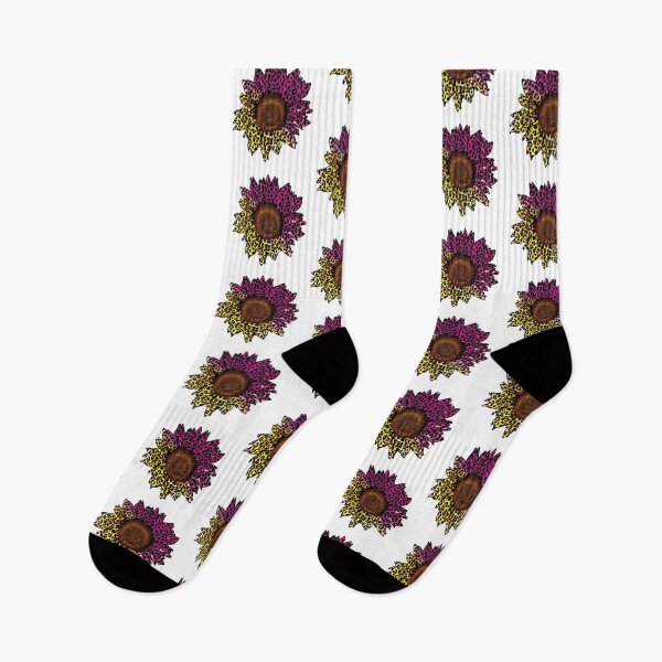 Item preview, Pink and yellow Leopard Animal Print Sunflower designed and sold by DigitalPie.