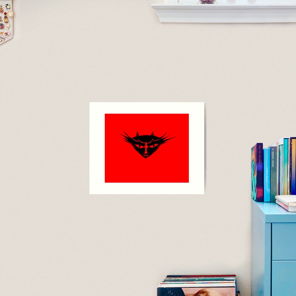 My sweet and evil black kitty Art Print
