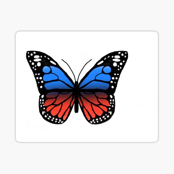 Polyamorous Pride Butterfly Sticker