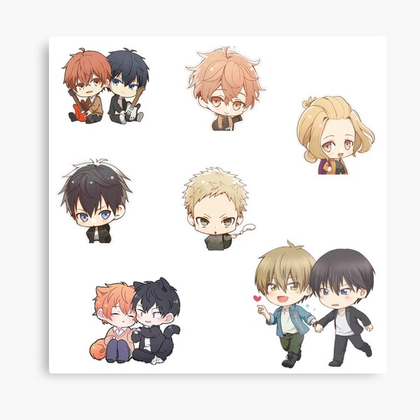 given anime chibi pack iii metal print by anime dude