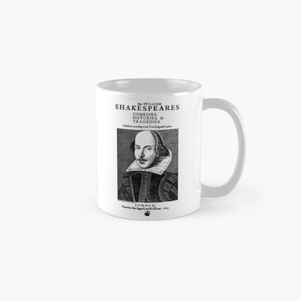 Shakespeare First Folio Frontpiece - Simple Black Version Classic Mug
