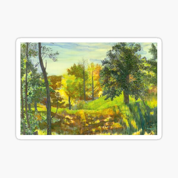 Solar fall painting watercolor Sticker