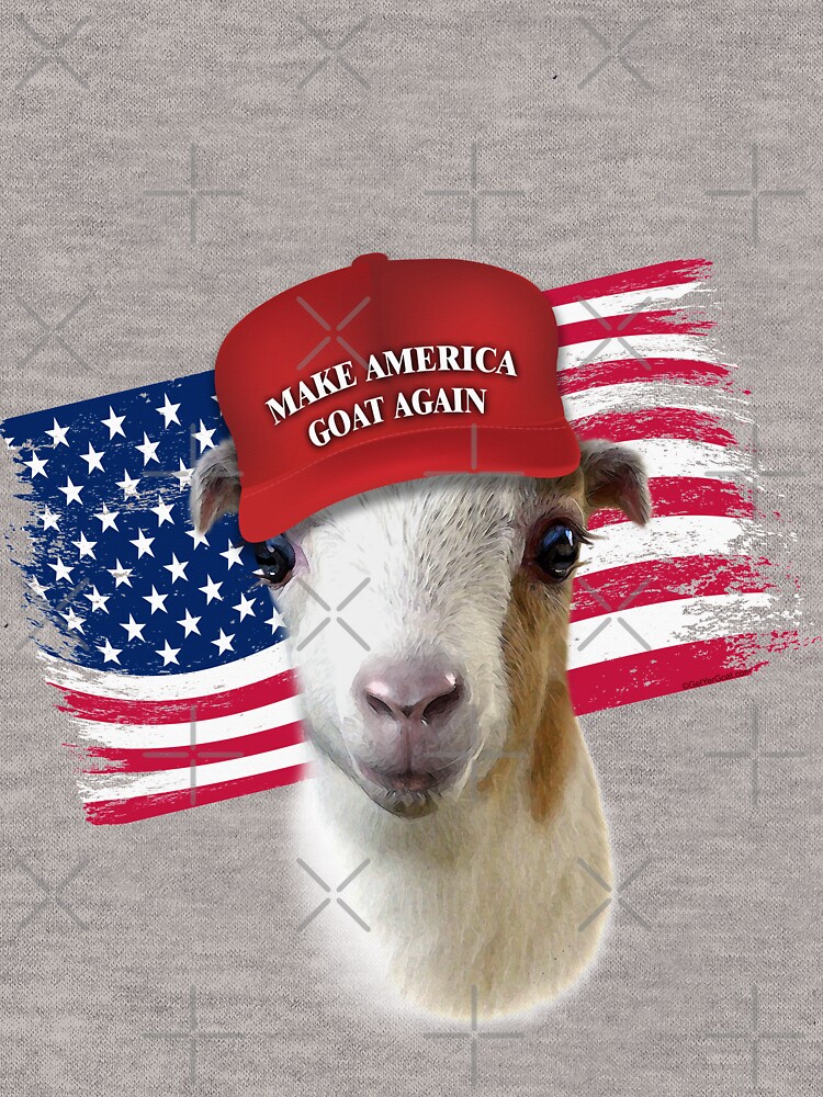 "Make America GOAT Again LaMancha Kid Goat" Lightweight Hoodie for Sale