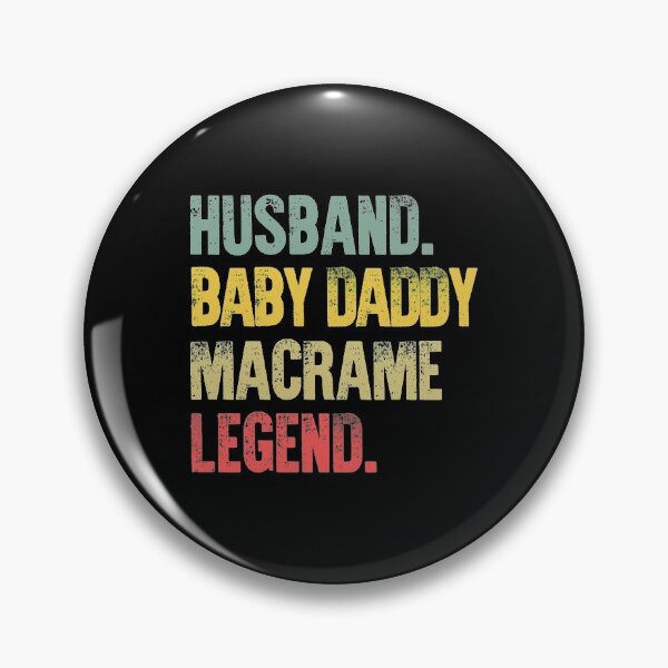 Item preview, Funny Men Vintage T Shirt Husband Baby Daddy Macrame Legend designed and sold by Bendthetrend.