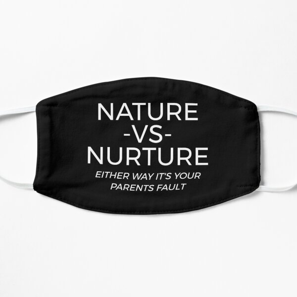 Nature vs Nurture Psychology Flat Mask