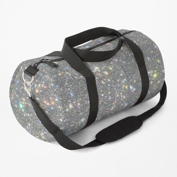 Silver Sparkle Glitter Design Duffle Bag