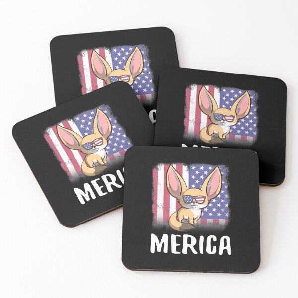 Item preview, Merica Fennec Fox USA American Flag designed and sold by fatamyfan1.