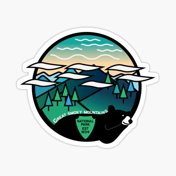 Great Smoky Mountains National Park Tee Shirt and apparel Sticker