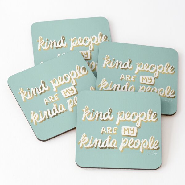 Item preview, Kind People Are My Kinda People – Mint & Gold designed and sold by Cat Coquillette.