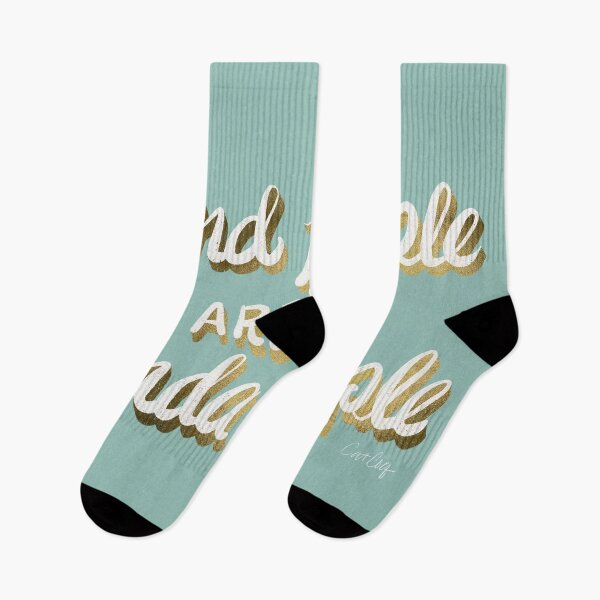 Item preview, Kind People Are My Kinda People – Mint & Gold designed and sold by Cat Coquillette.