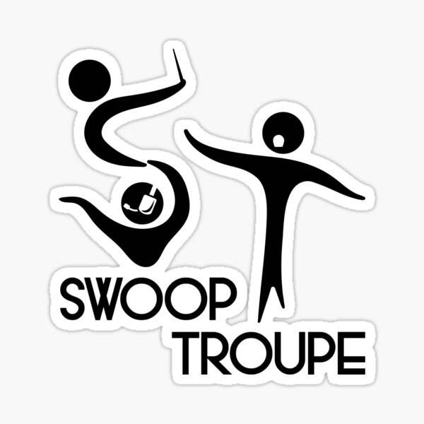 Black Swoop Troupe Logo  Sticker