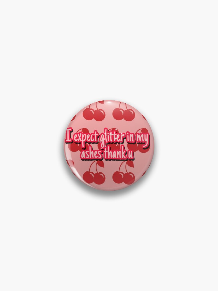 1.25” Aesthetic Button Pin | Matte Glittery