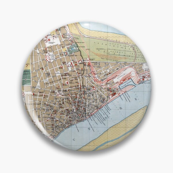 Item preview, Vintage Galati Romania Map (1914) designed and sold by BravuraMedia.