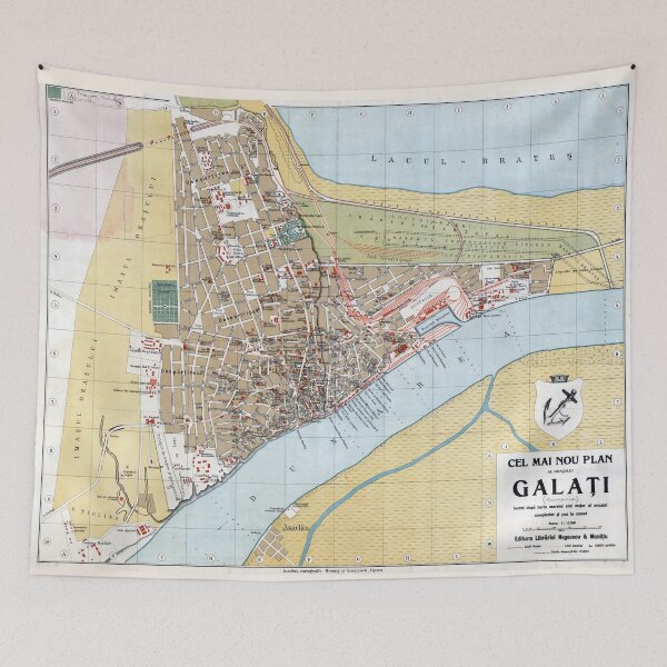 Item preview, Vintage Galati Romania Map (1914) designed and sold by BravuraMedia.