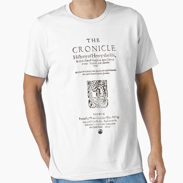 Item preview, Shakespeare's Henry V Front Piece - Simple Black Text Version designed and sold by Styled Vintage.