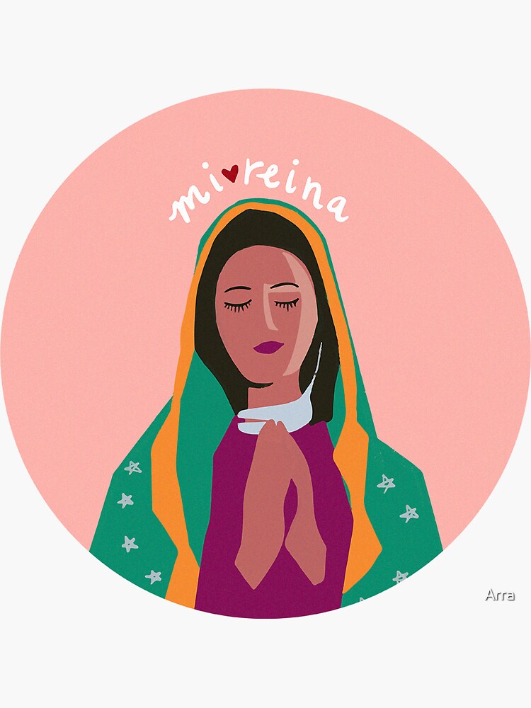 Thumbnail 3 of 3, Sticker, virgencita designed and sold by Arra.