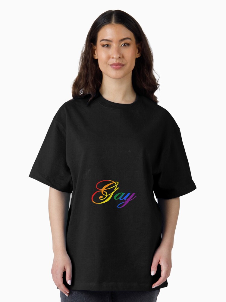 Thumbnail 2 of 7, Oversized T-Shirt, All I did this year was become more Gay Black Text designed and sold by LilithPan.