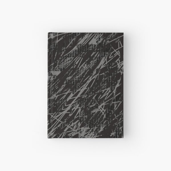 Crazy Pattern stripes grey Hardcover Journal