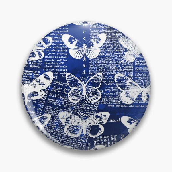 Item preview, cobalt butterfly collage designed and sold by Carolynne.