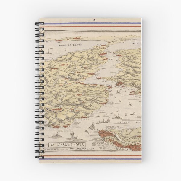 Item preview, Vintage Gallipoli Campaign Map (1915) Dardanelles Battlefield Atlas designed and sold by BravuraMedia.
