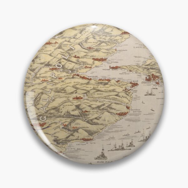 Item preview, Vintage Gallipoli Campaign Map (1915) Dardanelles Battlefield Atlas designed and sold by BravuraMedia.