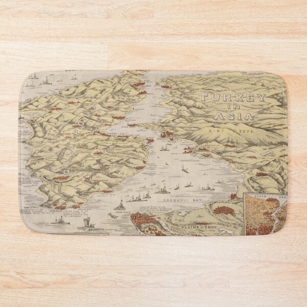 Item preview, Vintage Gallipoli Campaign Map (1915) Dardanelles Battlefield Atlas designed and sold by BravuraMedia.