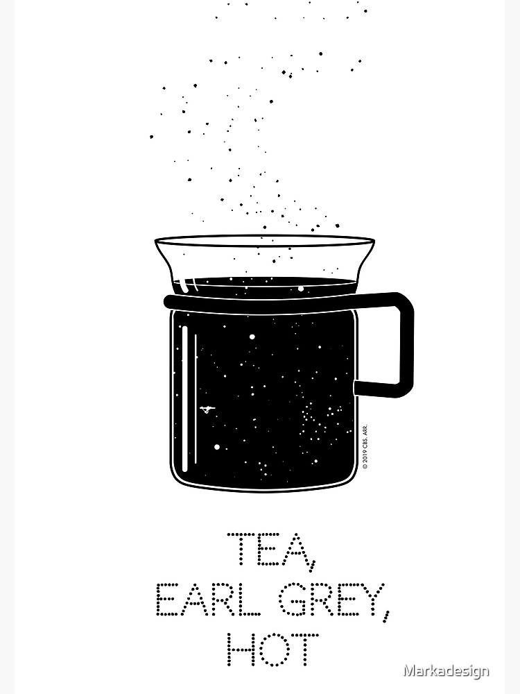 "Tea, Earl Grey, Hot Captain Picard, Star Trek TNG, Star field (light